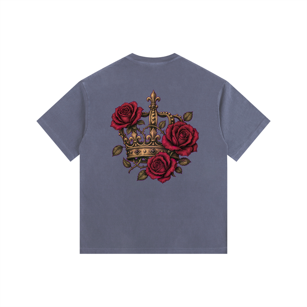 Royal Bloom Vintage Washed Oversized T-Shirt