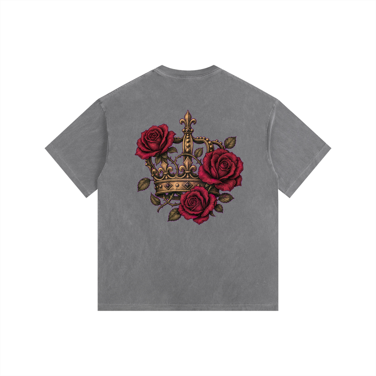 Royal Bloom Vintage Washed Oversized T-Shirt