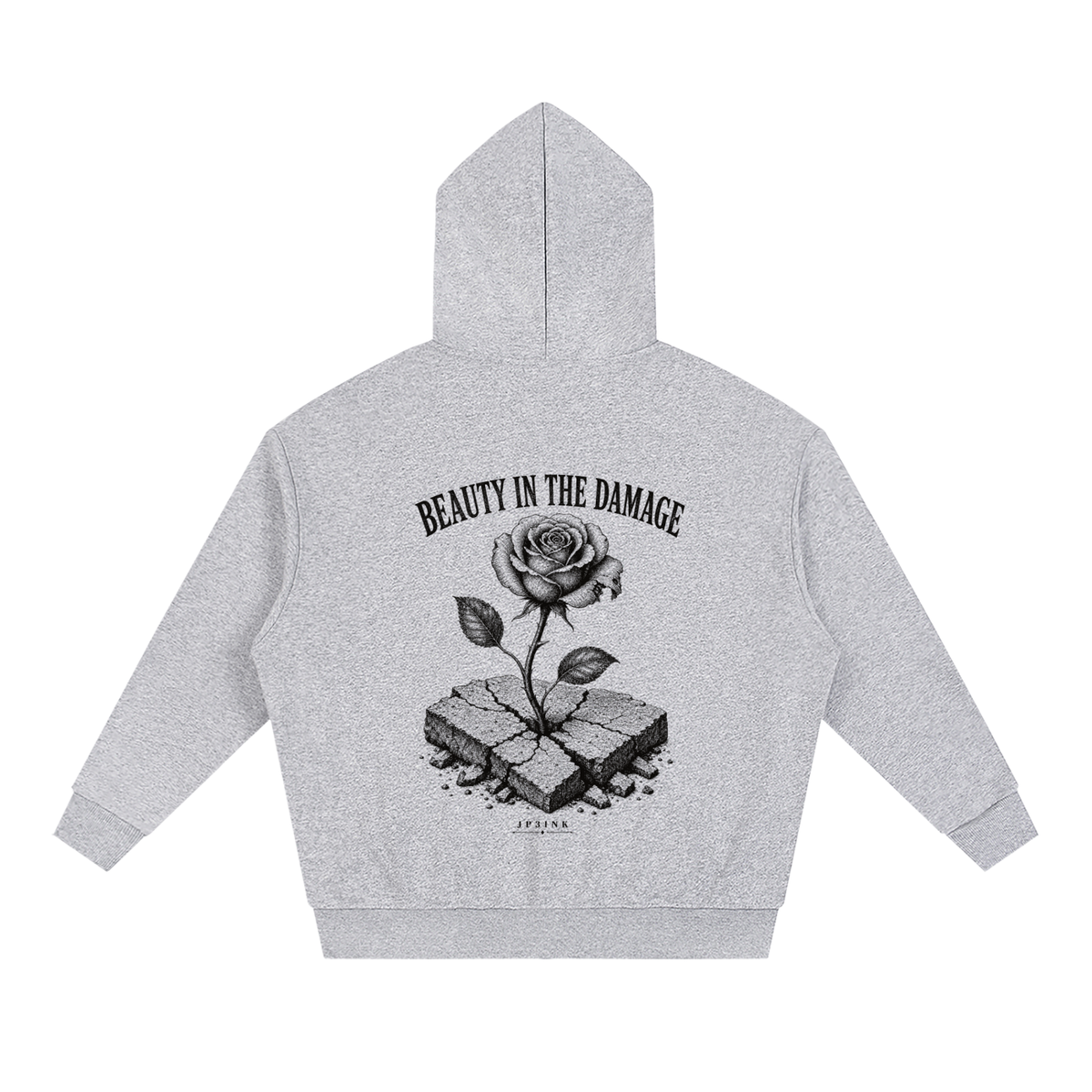 Beauty In The Damage Zip-Up Hoodie