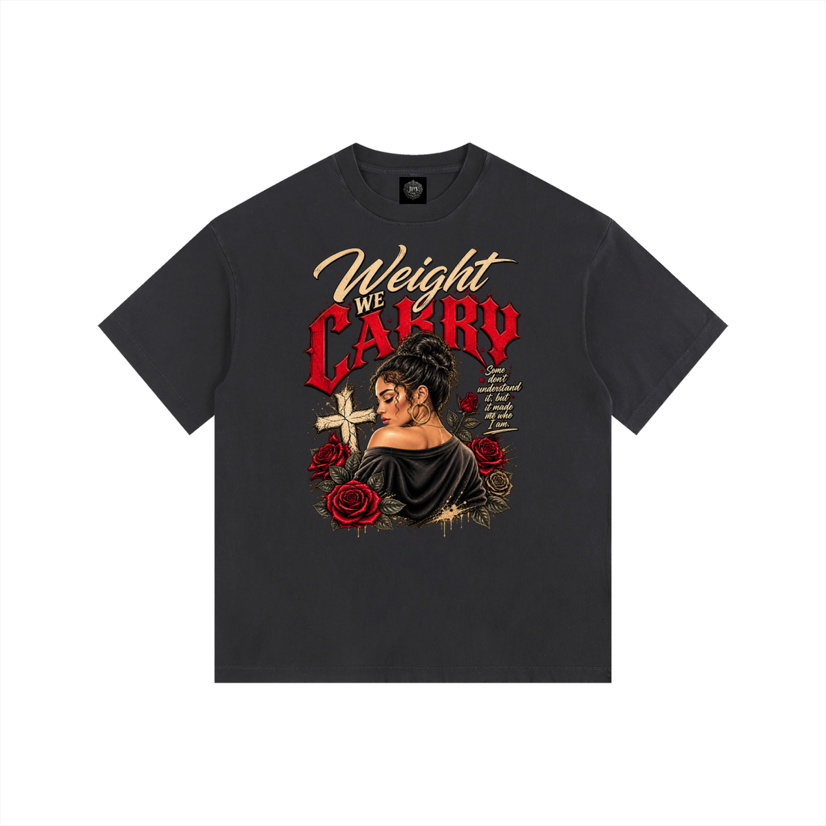 Weight We Carry Vintage Washed Oversized Cotton T-Shirt
