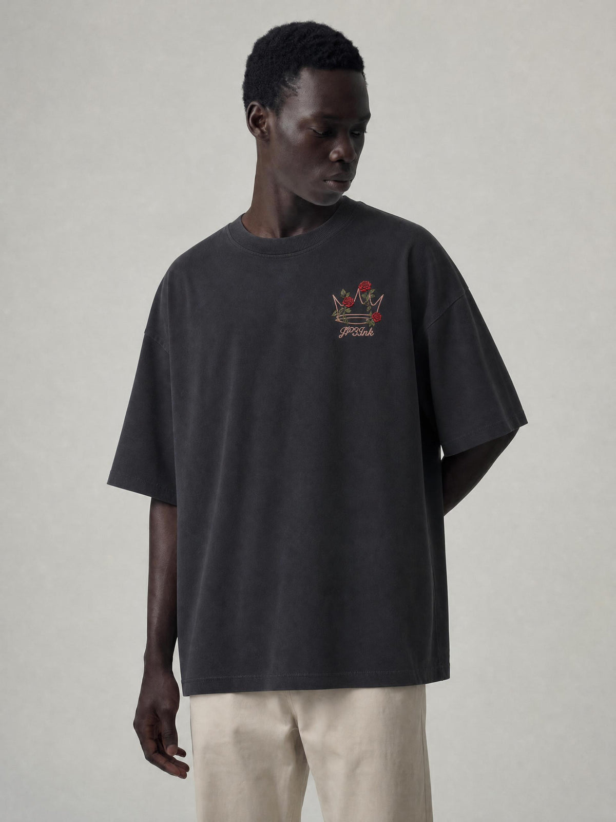 Royal Bloom Vintage Washed Oversized T-Shirt