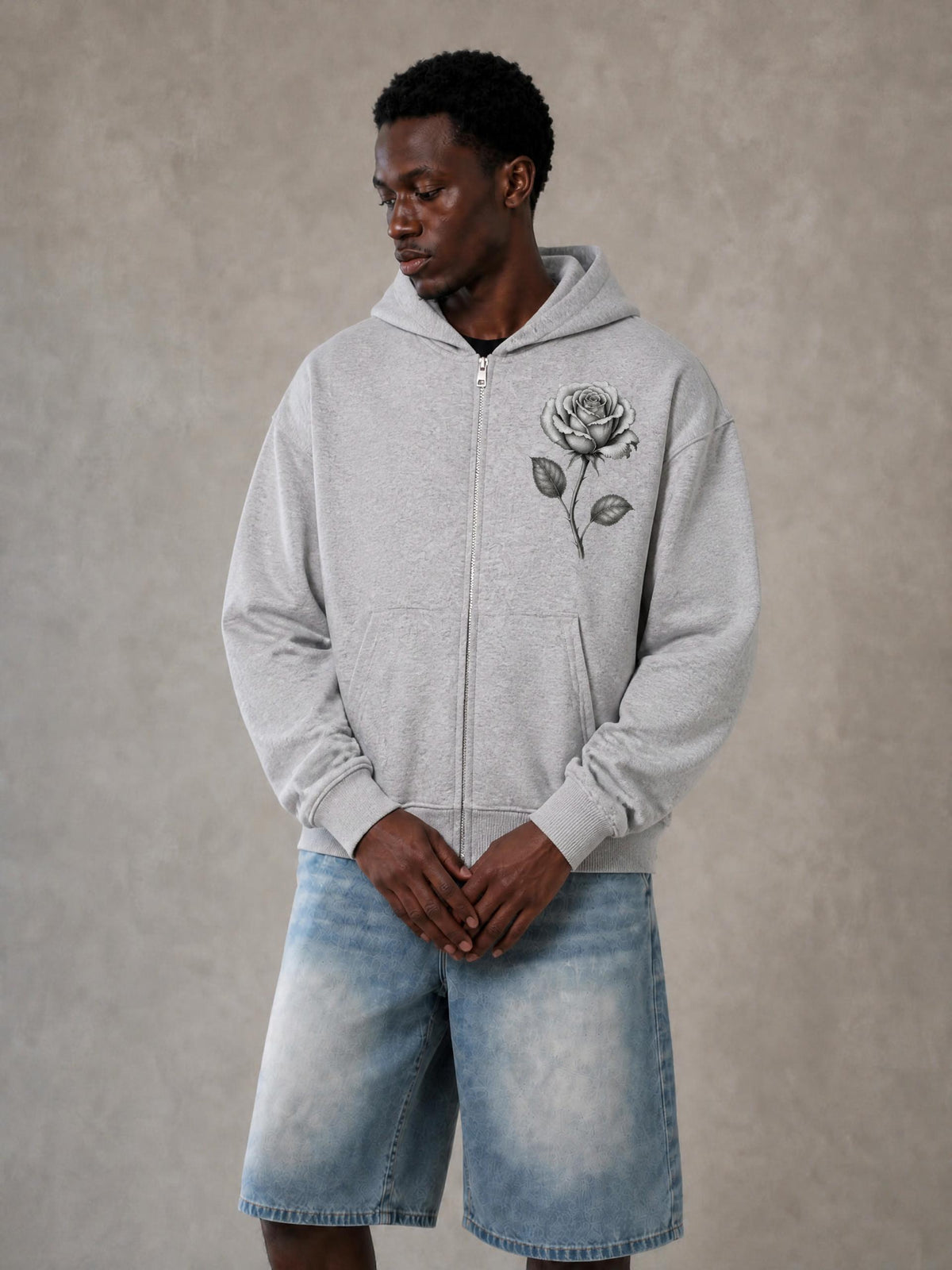 Beauty In The Damage Zip-Up Hoodie